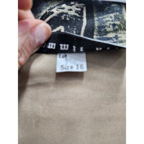 Vintage Summit Hill Womens Blazer Jacket Size 16 Tapestry Print One Button 90s - Picture 5 of 9